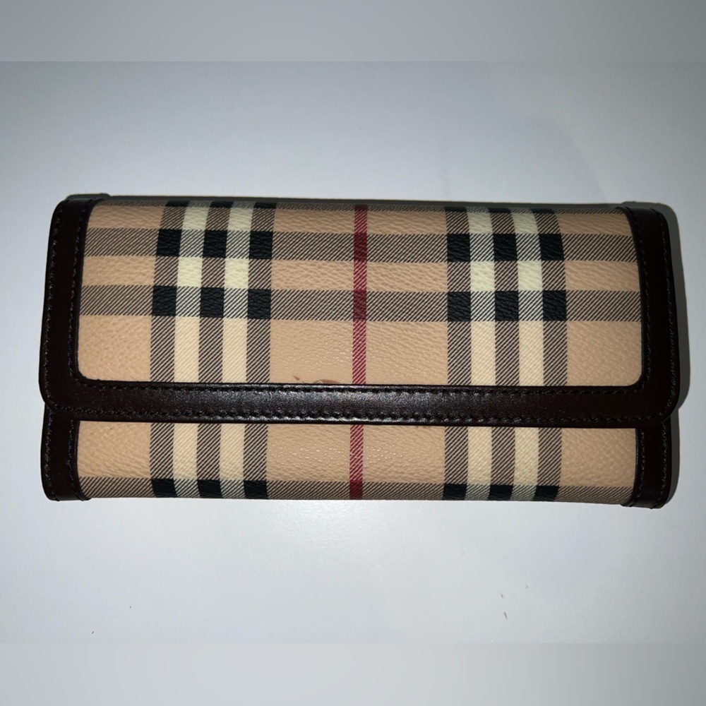 Haymarket Check Molly Continental Wallet Chocolate